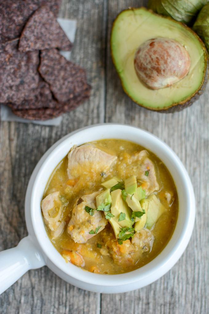 Instant Pot Pork Chili Verde with Sweet Potatoes