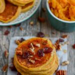 This Butternut Squash Pancakes recipe is an easy way to add some extra vegetables to breakfast! Made with just a few ingredients, they can be made ahead of time and reheated and also make a great, healthy snack!