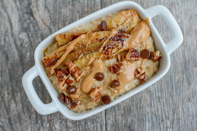 Instant Pot Steel Cut Oats with Caramelized Bananas