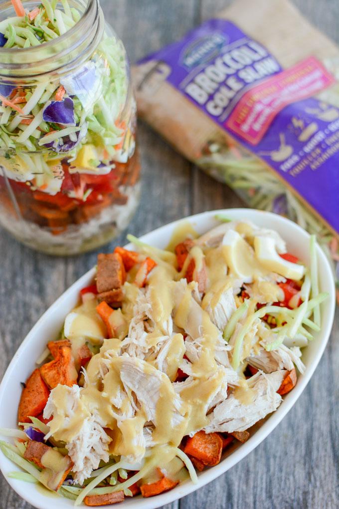 Broccoli Slaw Salad in a Jar