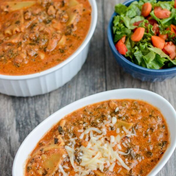 This Instant Pot Vegetarian Lasagna Soup is a quick and easy comfort food dinner that's ready in under 30 min or less. 