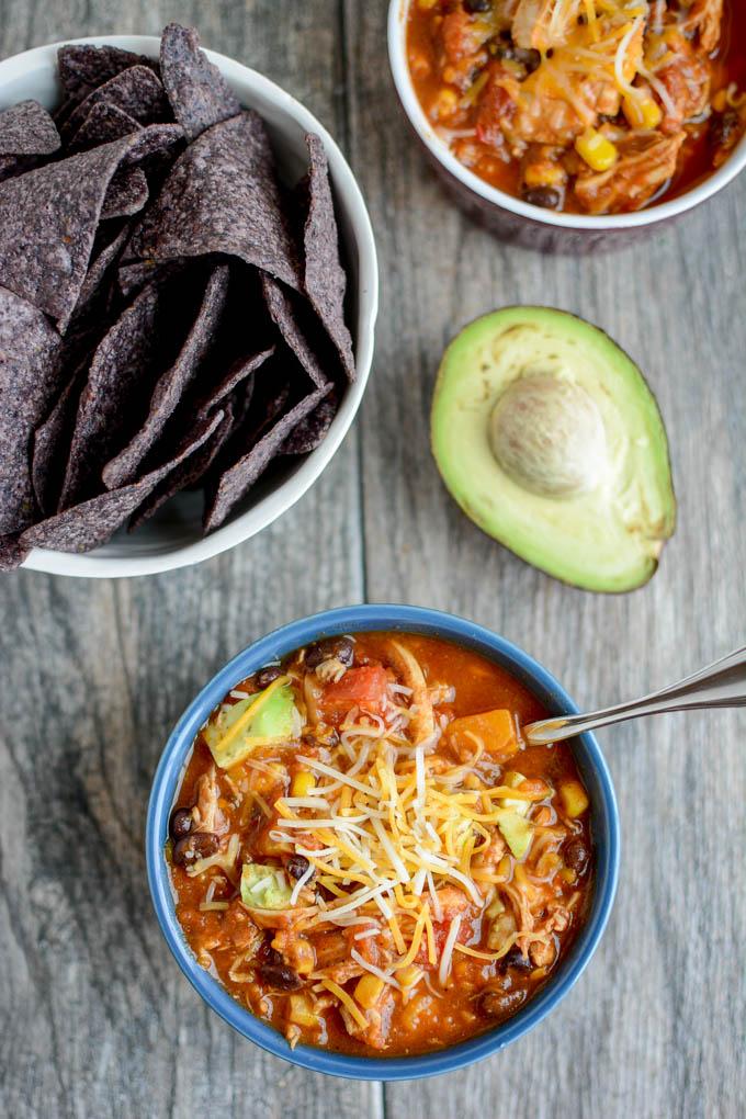 chicken sweet potato chili soup