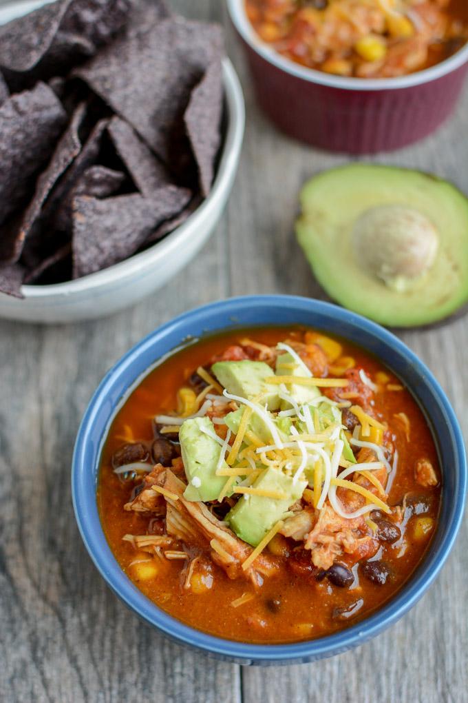 bean and sweet potato chili with chicken