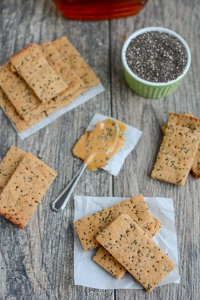 Peanut Butter Chia Crackers