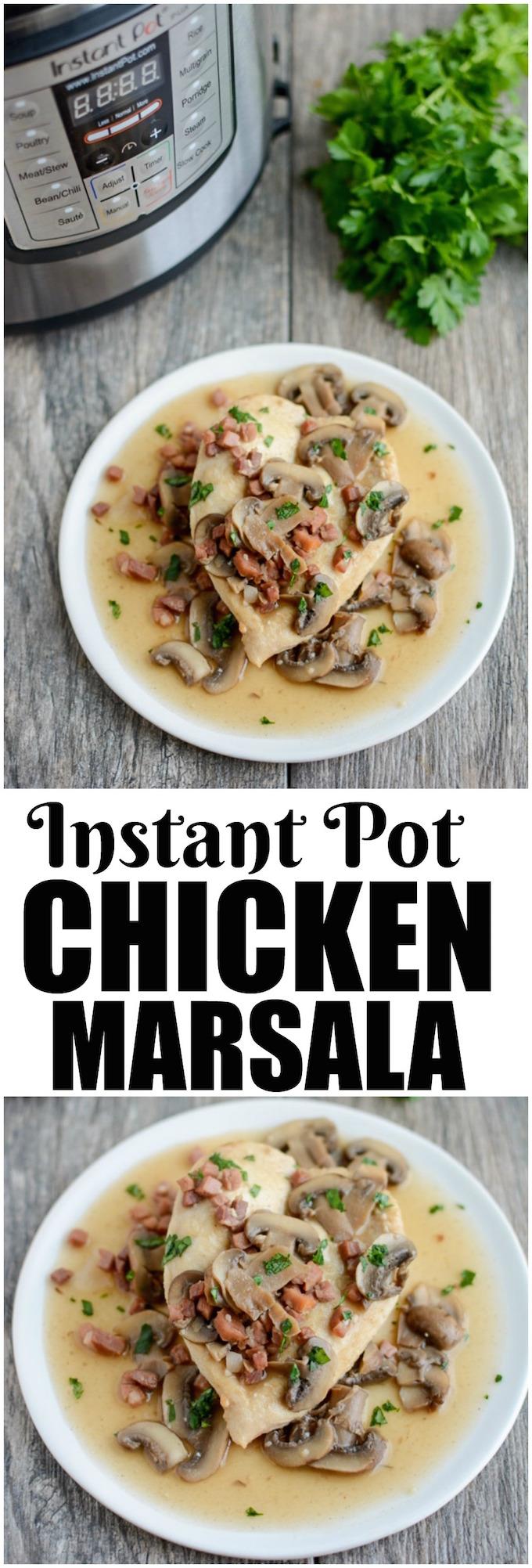This Instant Pot Chicken Marsala is perfect for a busy weeknight dinner or a fancy date night in. It's easy to make, full of flavor and using the pressure cooker makes it even less work than the already simple stovetop version.