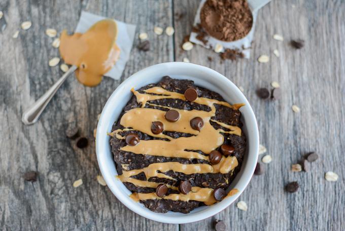 Chocolate Peanut Butter Cauliflower Oatmeal