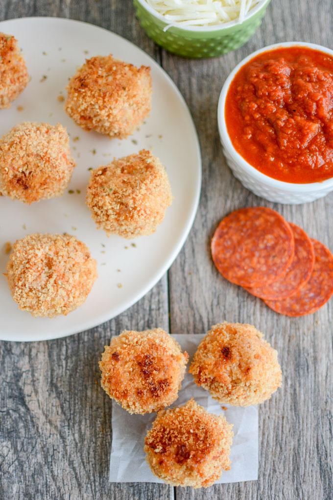 Pizza Meatballs - enjoy on their own or dipped in marinara