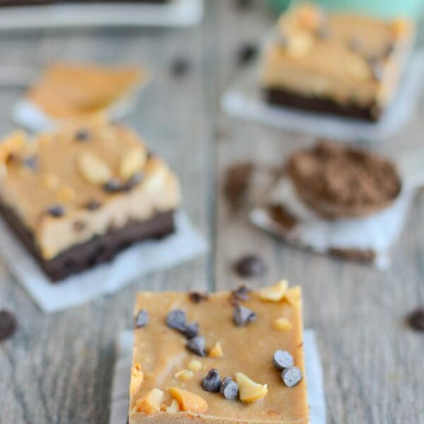 Frozen Layered Brownie Bars with sweet potato and cauliflower