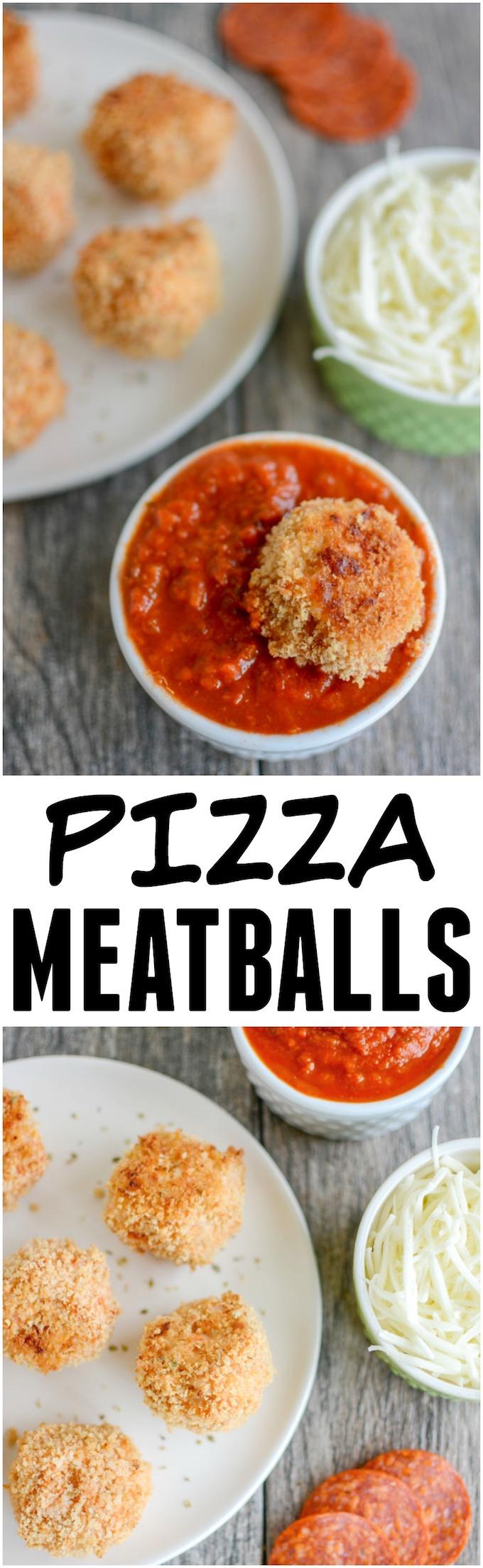 These Pizza Meatballs are a quick, easy and kid-friendly lunch or dinner option. They're low-carb,  packed with protein and taste great on their own and dipped in marinara!