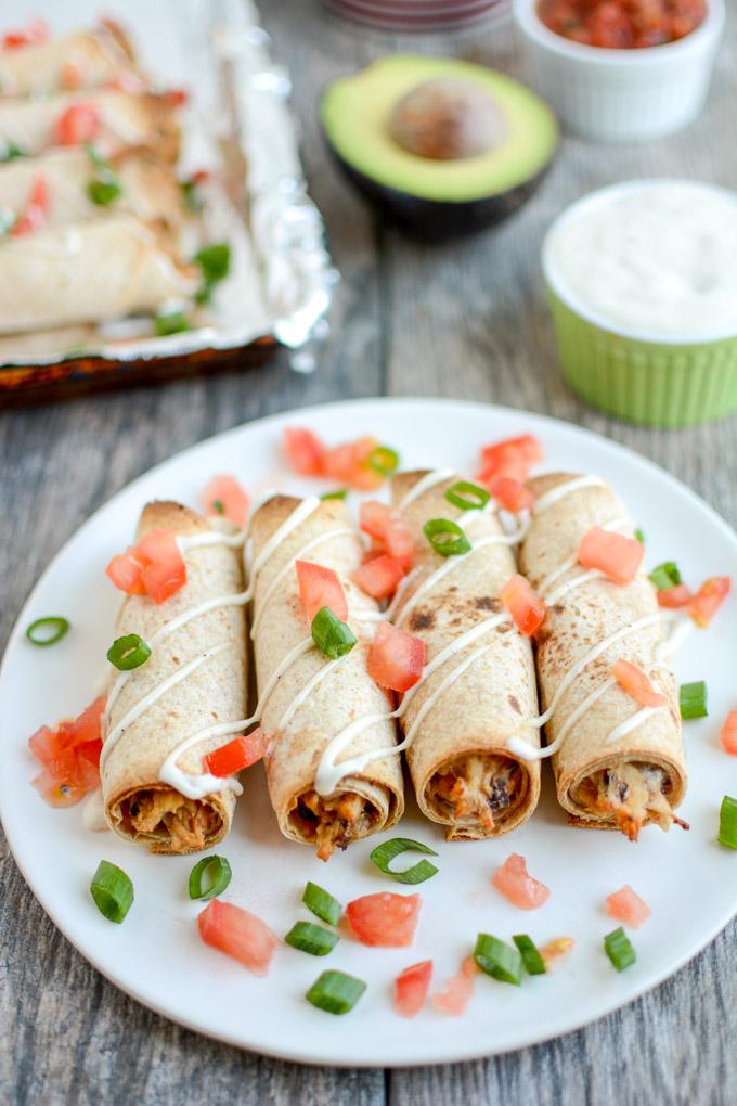 Baked Ranch Chicken Taquitos