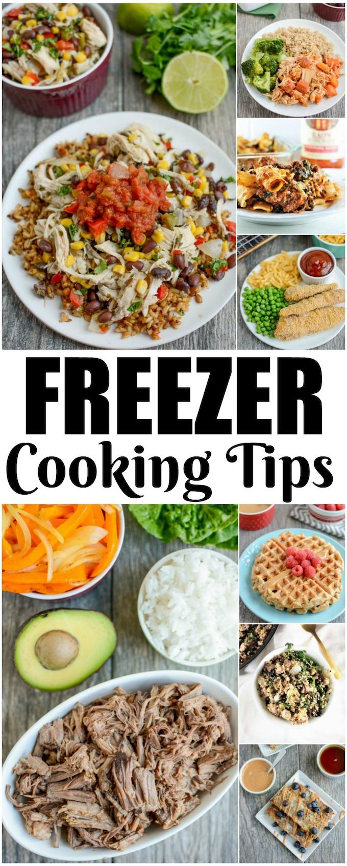 Looking for some Freezer Cooking Tips? These simple ideas from a Registered Dietitian will teach you how to make freezer cooking work for you by saving time and reducing stress during a busy week.
