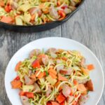 Chicken Sausage Skillet with Zoodles 1