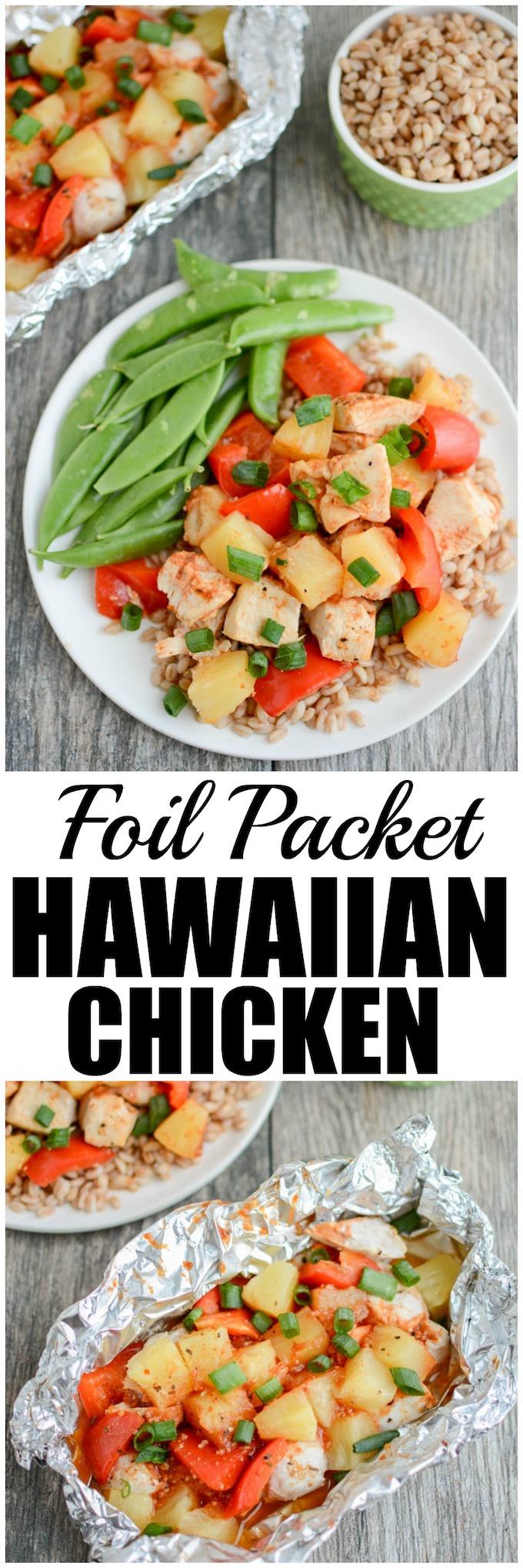 {AD} This Grilled Foil Packet Hawaiian Chicken Recipe is perfect for summer. Assemble the packets quickly, toss them on the grill and dinner is served! Plus, cleanup is a breeze and the leftovers are great for lunch!