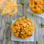 Macaroni and Cheese Muffins topped with cheddar bunnies