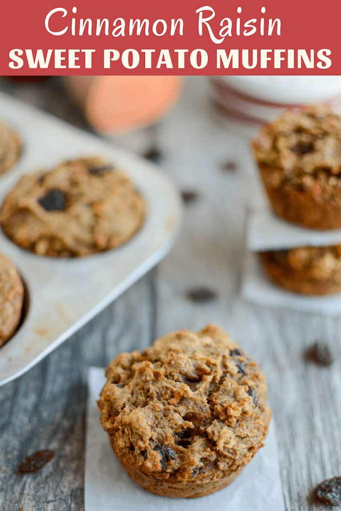 Cinnamon Raisin Sweet Potato Muffins