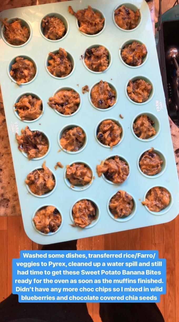 food prep sweet potato bites