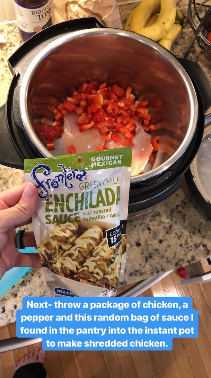 food prep instant pot shredded chicken