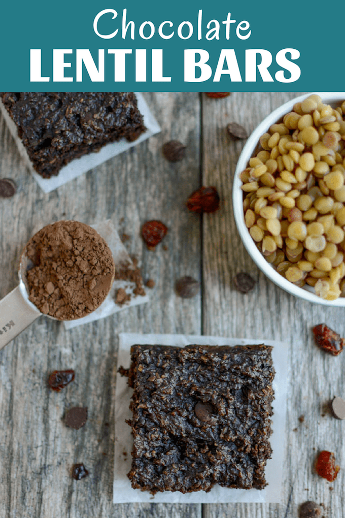 The Chocolate Lentil Bars are a healthy, kid-friendly snack made with just a few simple ingredients. They're gluten-free, nut-free and dairy-free, perfect for school lunches! 