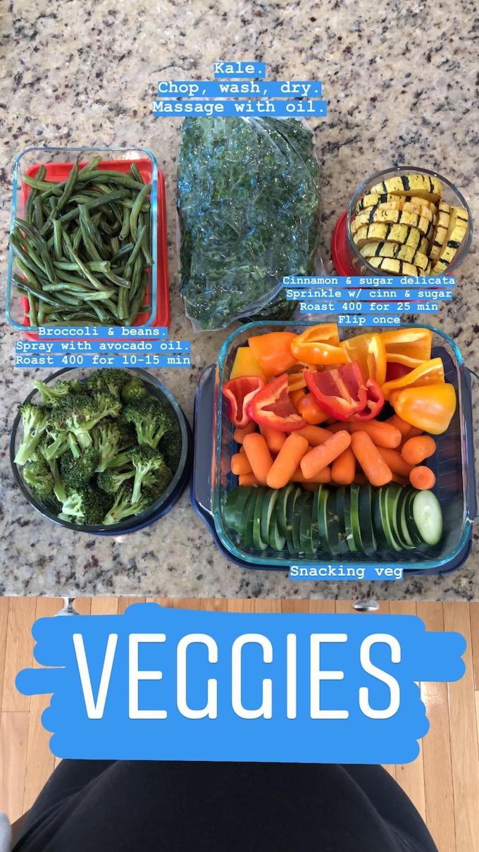 food prep veggies