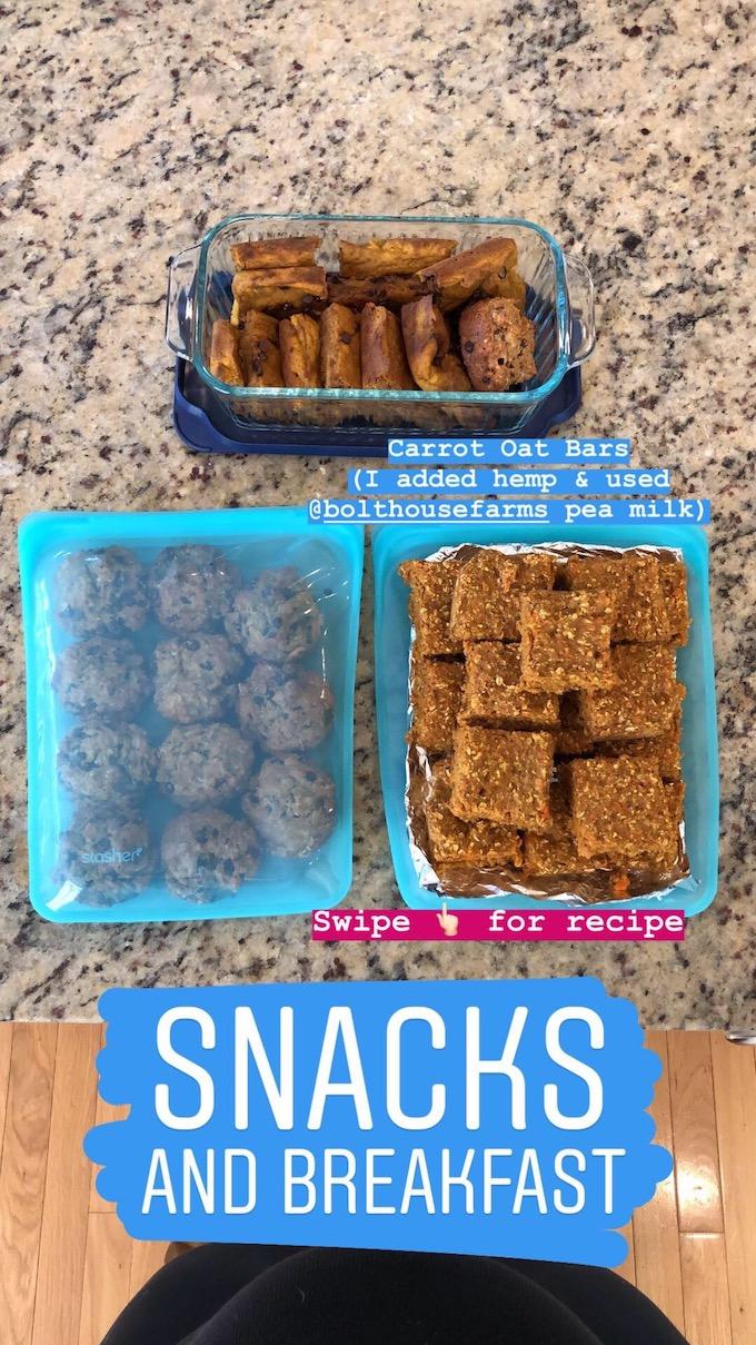 food prep breakfasts and snacks