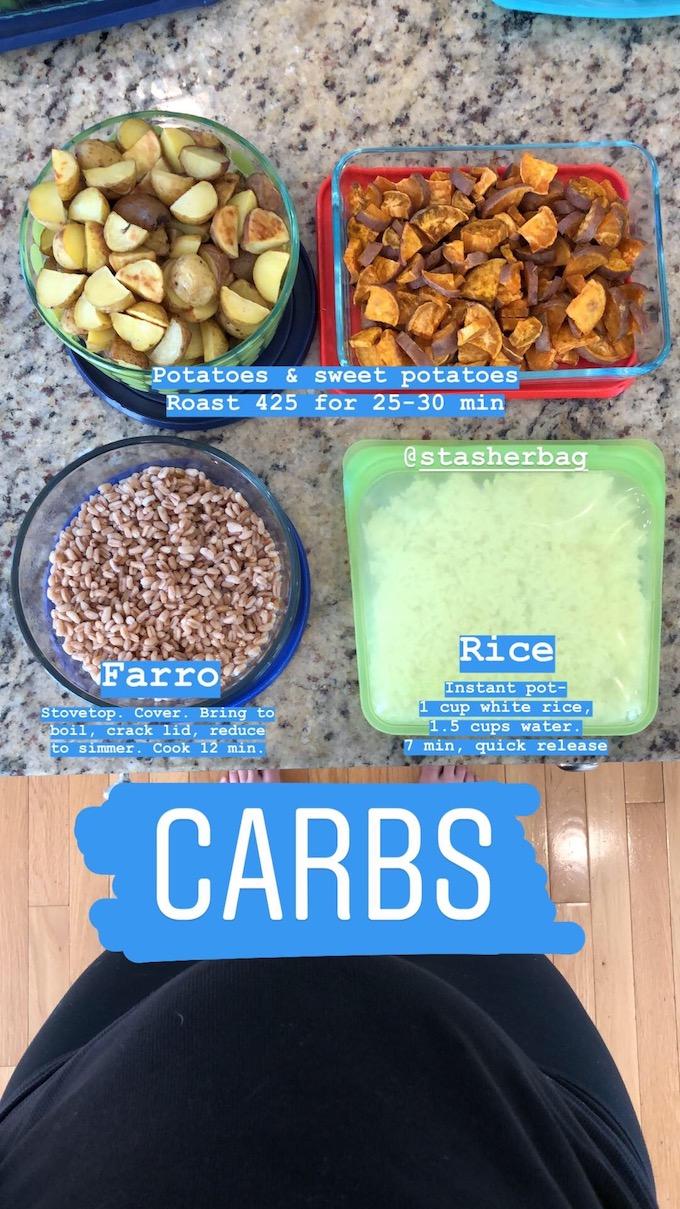 food prep carbs