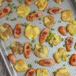 Sheet Pan Sausage and Smashed Potatoes