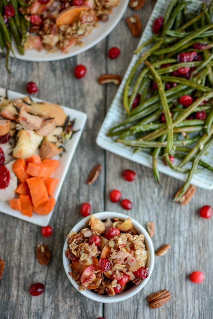 Sweet Potato Apple Cranberry Crisp