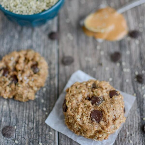 Peanut Butter Hemp Cookies with just six ingredients