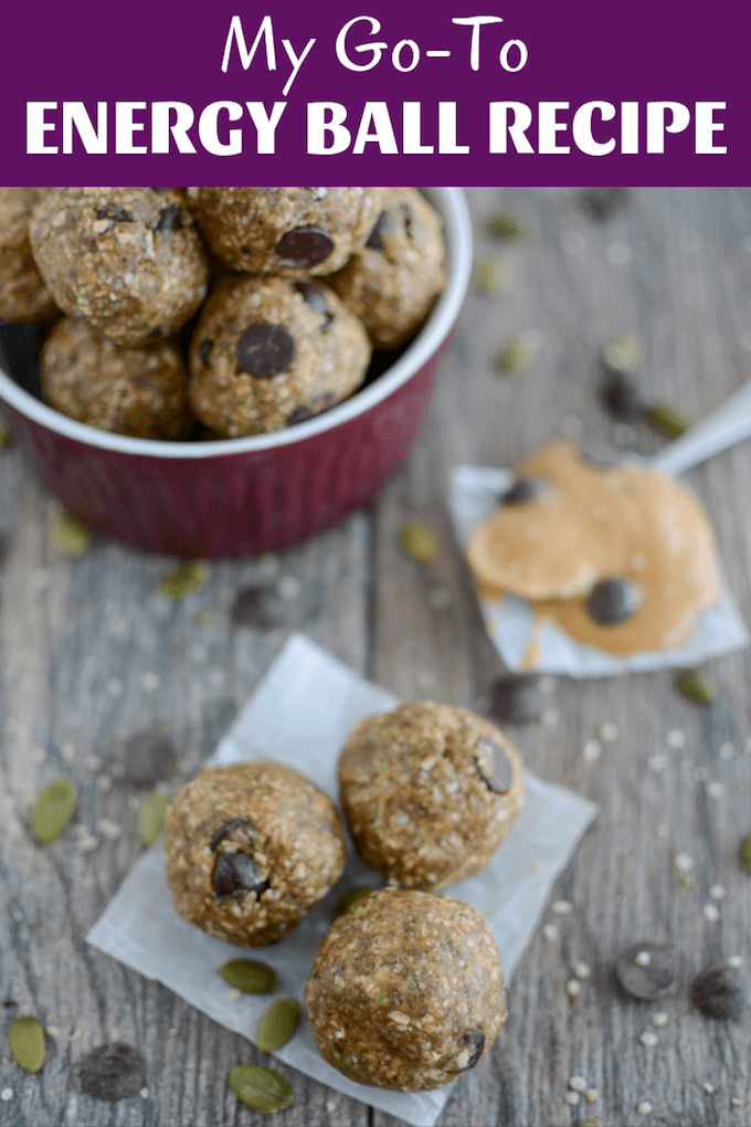 My Go-To Energy Ball Recipe is perfect for kids, nursing moms, athletes and anyone looking for a healthy snack. They're full of fiber, protein, and healthy fats and easy to prep ahead of time to keep your freezer stocked.