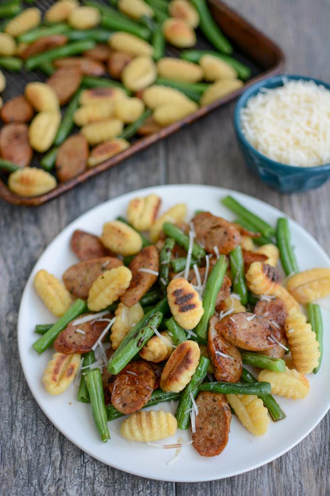 Sheet Pan Gnocchi with Sausage and Green Beans