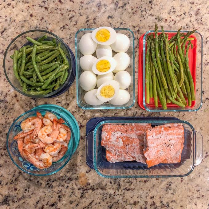 Easy egg and salmon recipe food prep
