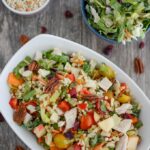 Crunchy Kale Salad with Couscous and chicken