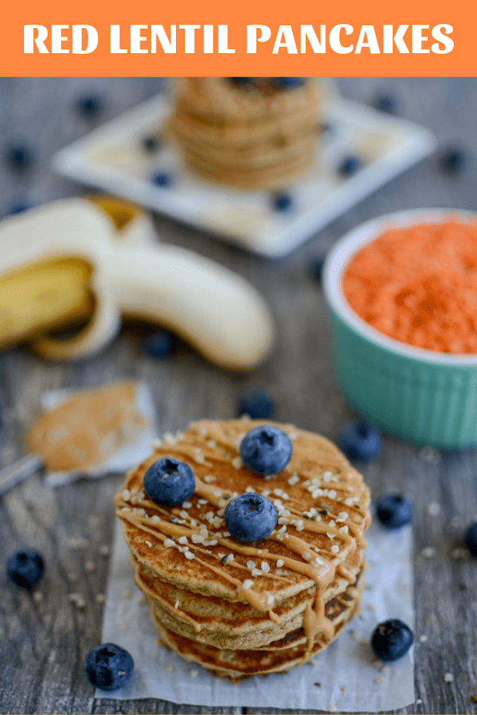 These Red Lentil Pancakes make a quick, kid-friendly breakfast or snack. Prep a batch ahead of time to reheat during the week or freeze some for a quick snack.