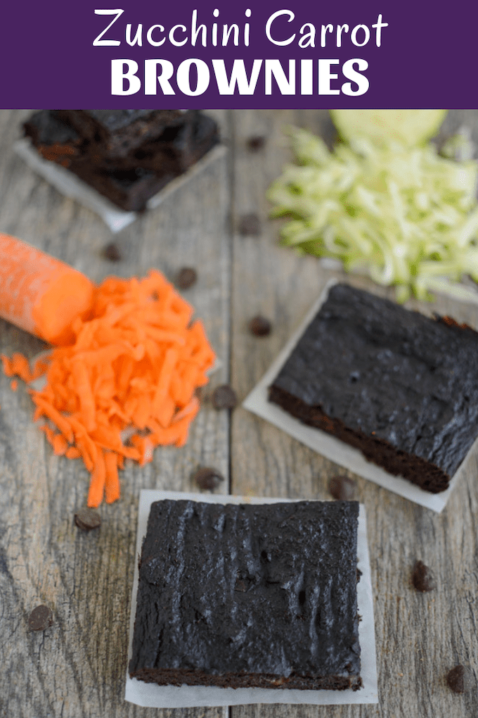 These Zucchini Carrot Brownies are an easy way to add more vegetables to breakfast, snack or dessert. They're easy to make, kid-friendly and made with simple ingredients! Plus they're dairy-free, nut-free and can be made gluten-free.