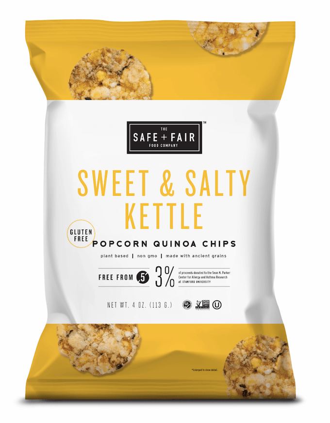 safe and fair popcorn quinoa chips