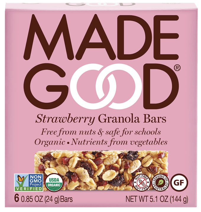 Peanut-Free & Tree Nut-Free Packaged Snacks 2 made good strawberry granola bars