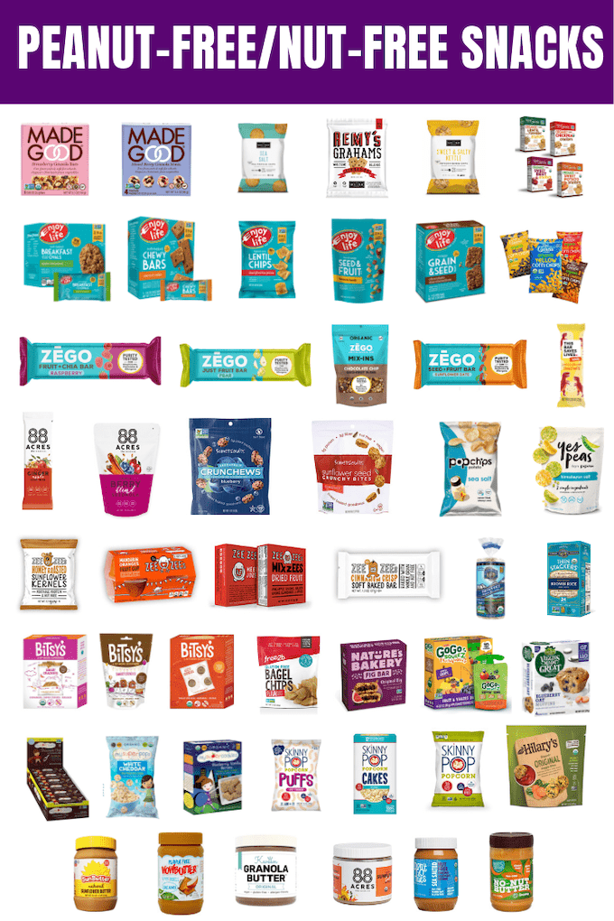 Peanut-free and tree nut-free packaged snacks for schools