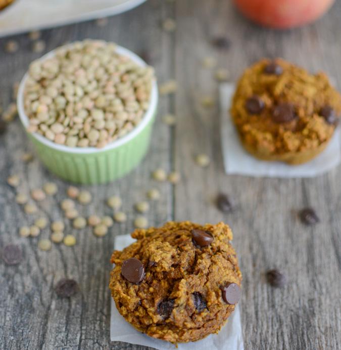 pumpkin apple lentil muffins - can pumpkin recipes healthy