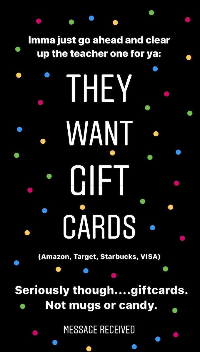 teacher gift suggestions
