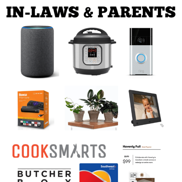 Looking for the best gifts for in-laws? Here's a roundup of fun, yet practical gift ideas that are perfect for in-laws, parents, grandparents etc! 