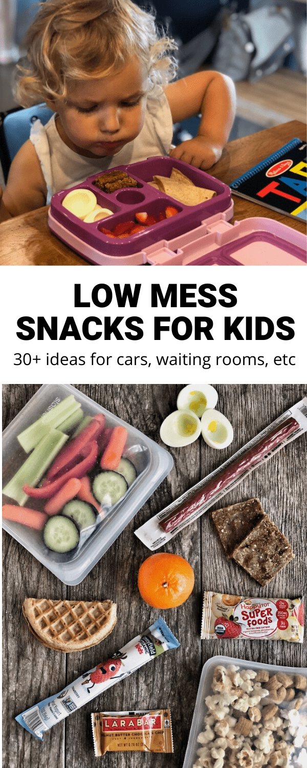 Low Mess Snacks for kids to eat in the car, waiting rooms and more!