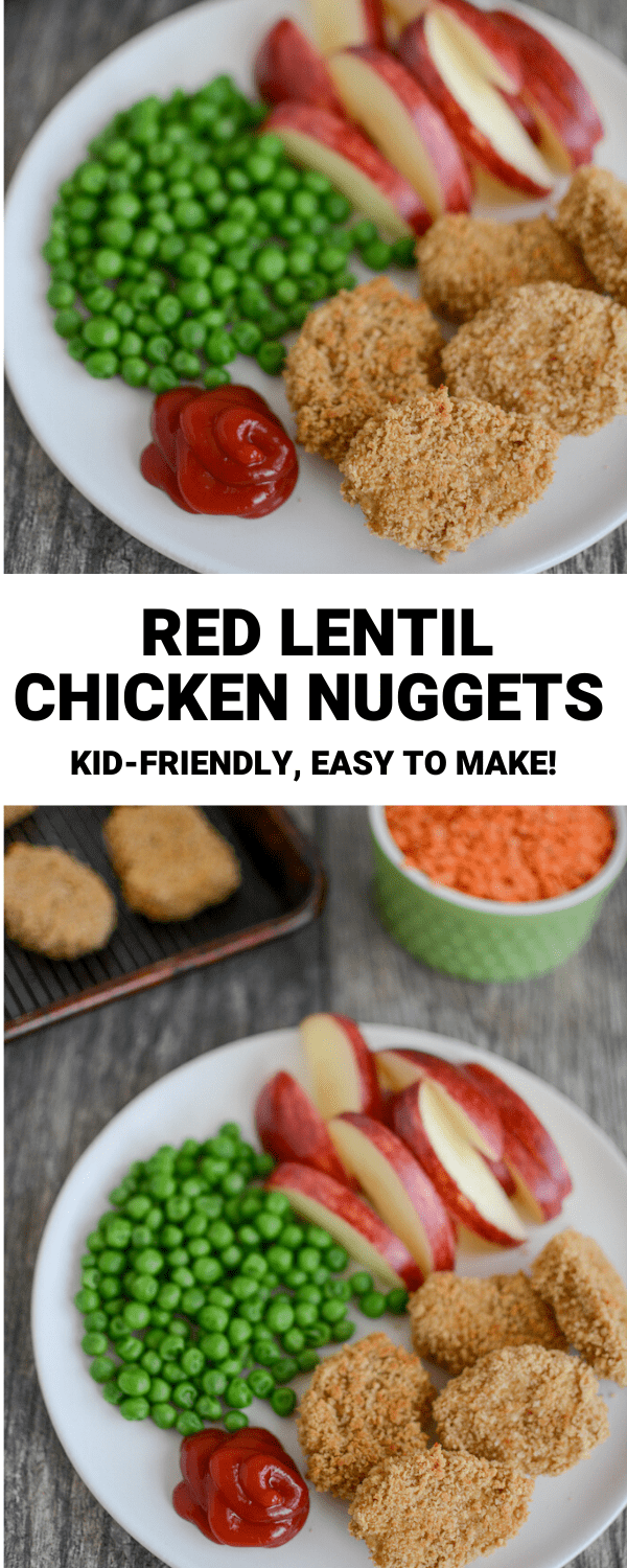 These Red Lentil Chicken Nuggets are made with a combination of red lentils and ground chicken. They're kid-friendly and easy to make for a weeknight dinner. 