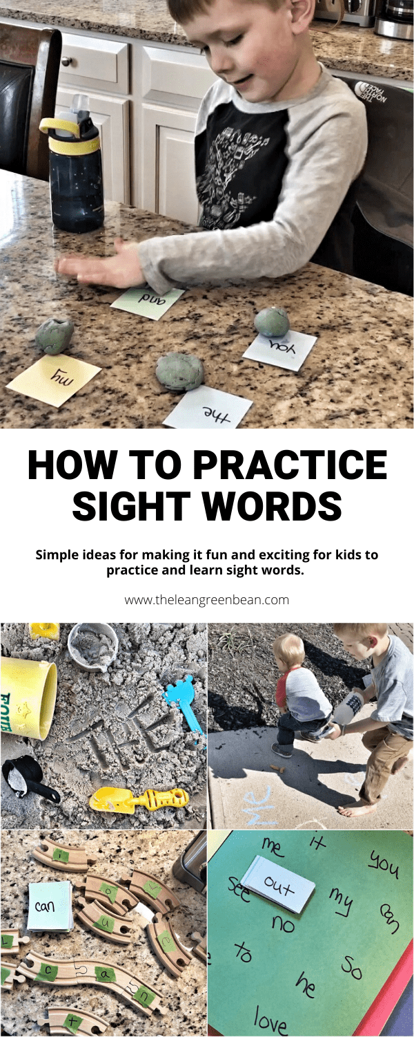 Wondering how to practice sight words with your kids when they're first learning to read? Here are some fun, easy ways that will keep them interested and engaged and make learning fun!