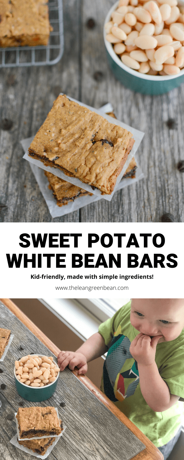 These Sweet Potato White Bean Bars are perfect for breakfast or snack time. They're kid-friendly, nut-free and full of fiber! 