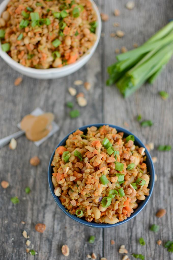 Asian Farro White Bean Bowls