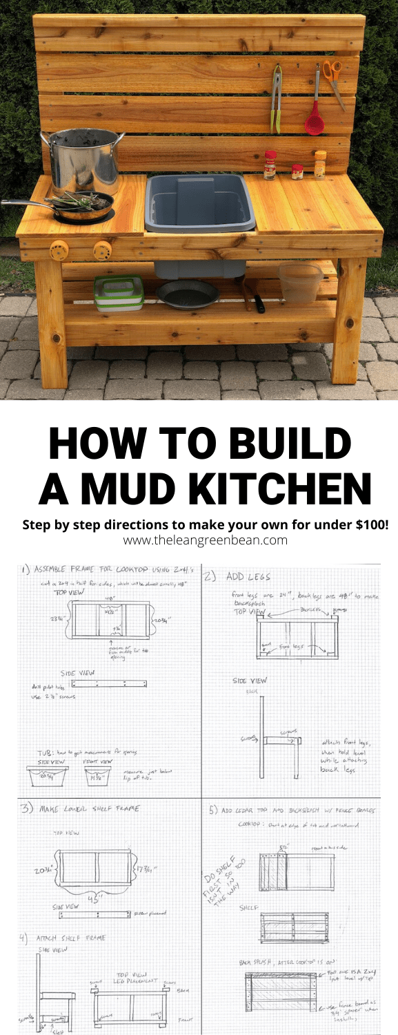 Learn how to build a mud kitchen that's perfect for keeping the kids entertained outside. Here are step-by-step directions for making an outdoor kitchen for under $100. They'll be cooking up nature soup and mud pies in no time.