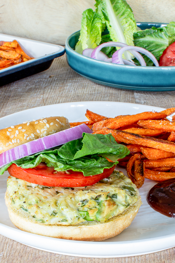 Avocado Chicken Burgers 6 baked avocado chicken burgers