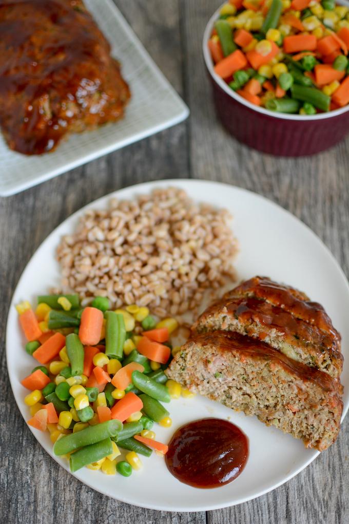 Easy Turkey Meatloaf with Vegetables