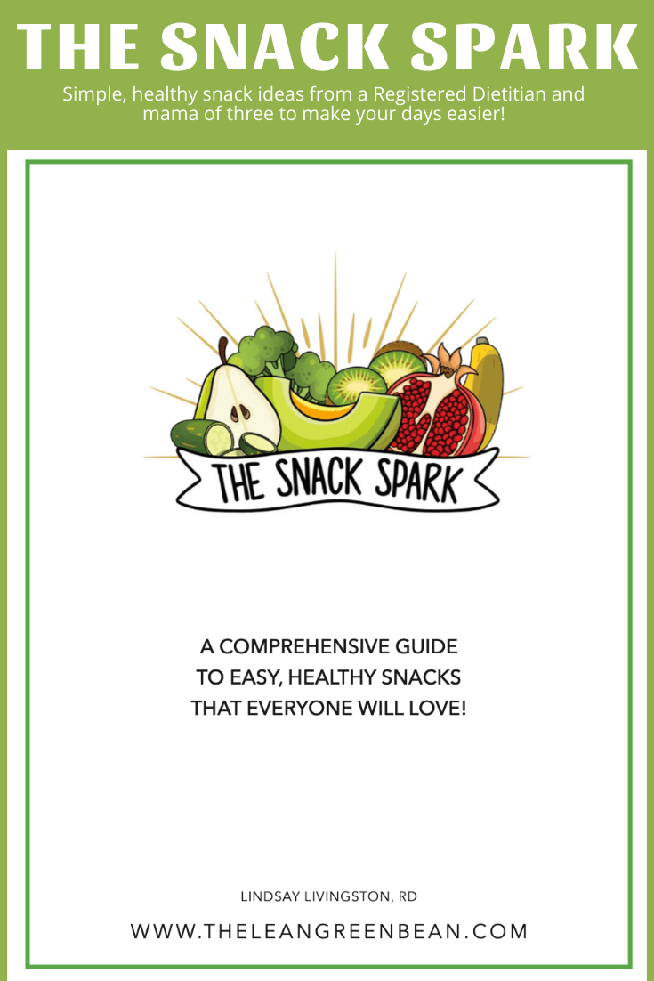 Looking for healthy snack ideas? This resource is for you. Created by a Registered Dietitan and full of quick and easy balanced snack ideas, both homemade and store-bought for kids and adults!