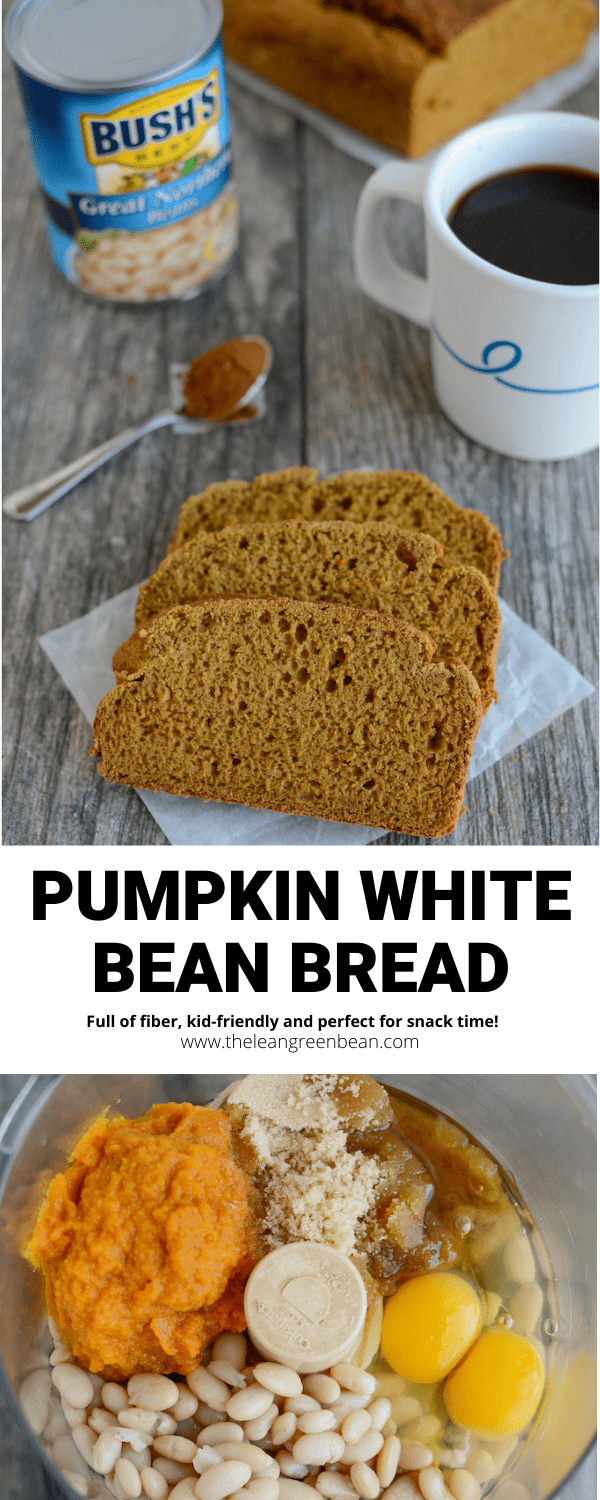 This Pumpkin White Bean Bread will definitely become your go-to snack. It's packed with fiber and protein and can easily be made gluten-free. Plus it's kid-friendly. The whole family will love it!